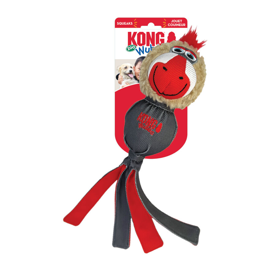 Kong Wubba Zoo Mandril de peluche para perros thumbnail