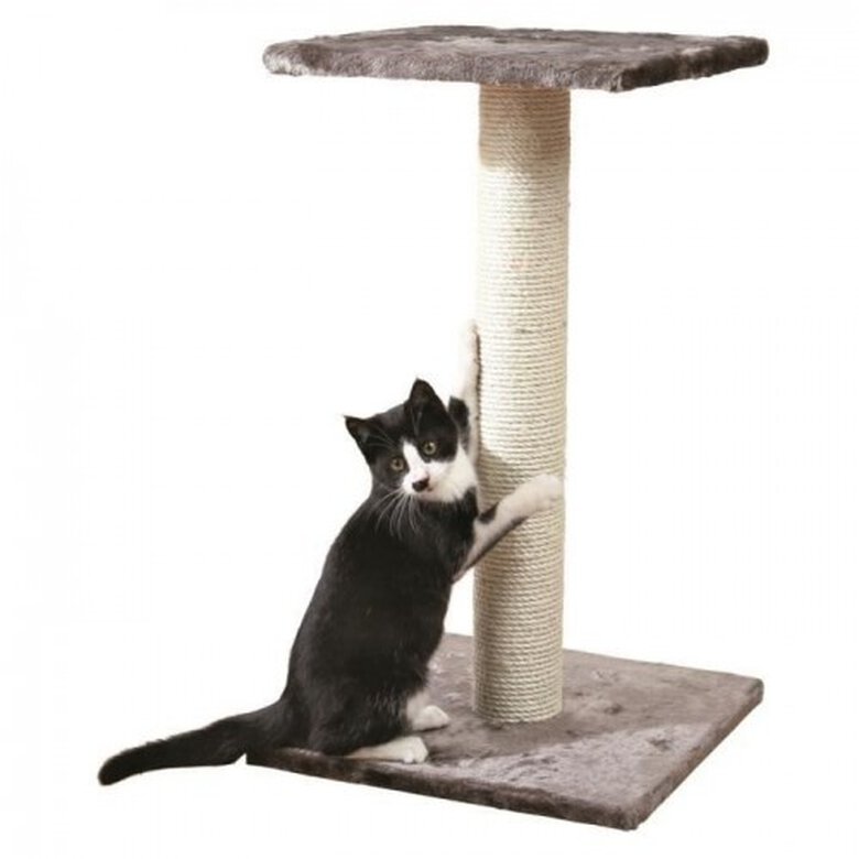 Trixie árbol rascador de felpa y sisal natural gris para gatos, , large image number null