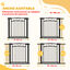 PawHut Barrera para Perros Puerta para Perros con Ancho Ajustable 76-104 cm Barrera de Seguridad para Perros con 2 Extensiones y Doble Bloqueo para Escaleras y Puertas Negro, , large indicador imagen numero 5