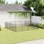 vidaXL Corralito para perros con 20 paneles acero galvanizado negro, , large indicador imagen numero 10