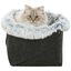Trixie Harvey Cama Redonda Blanca con Negro para gatos, , large indicador imagen numero 1