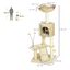 PawHut Árbol Rascador para Gatos de 116 cm Torre para Gatos Interior con Postes para Rascar Cama Cueva de Espadañas Rampa y Bolas 45x40x116 cm Beige, , large indicador imagen numero 3