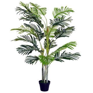 Outsunny Planta Artificial Palmera Verde para exterior