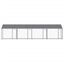 vidaXL Jaula de perros techo y puertas acero galvanizado gris 12x2x2 m, , large indicador imagen numero 8