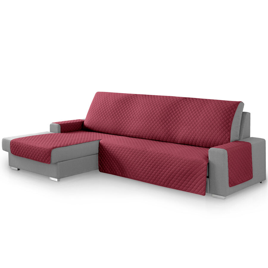 Vipalia Protector Cubresofa Rombos. Granate. Chaise Longue Izquierda 240 cm, , large Imagen numero 1