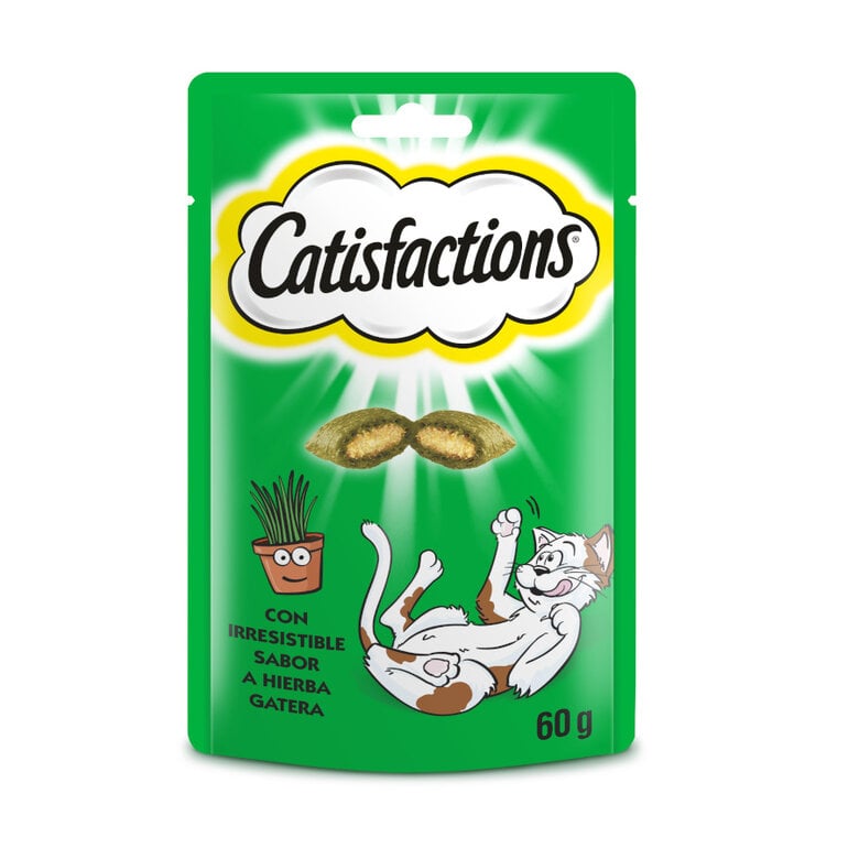 60 g Catisfactions Bocaditos de Hierba Gatera para gatos