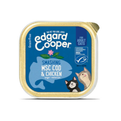 Edgard & Cooper Adult Pollo y Bacalao tarrina para gatos