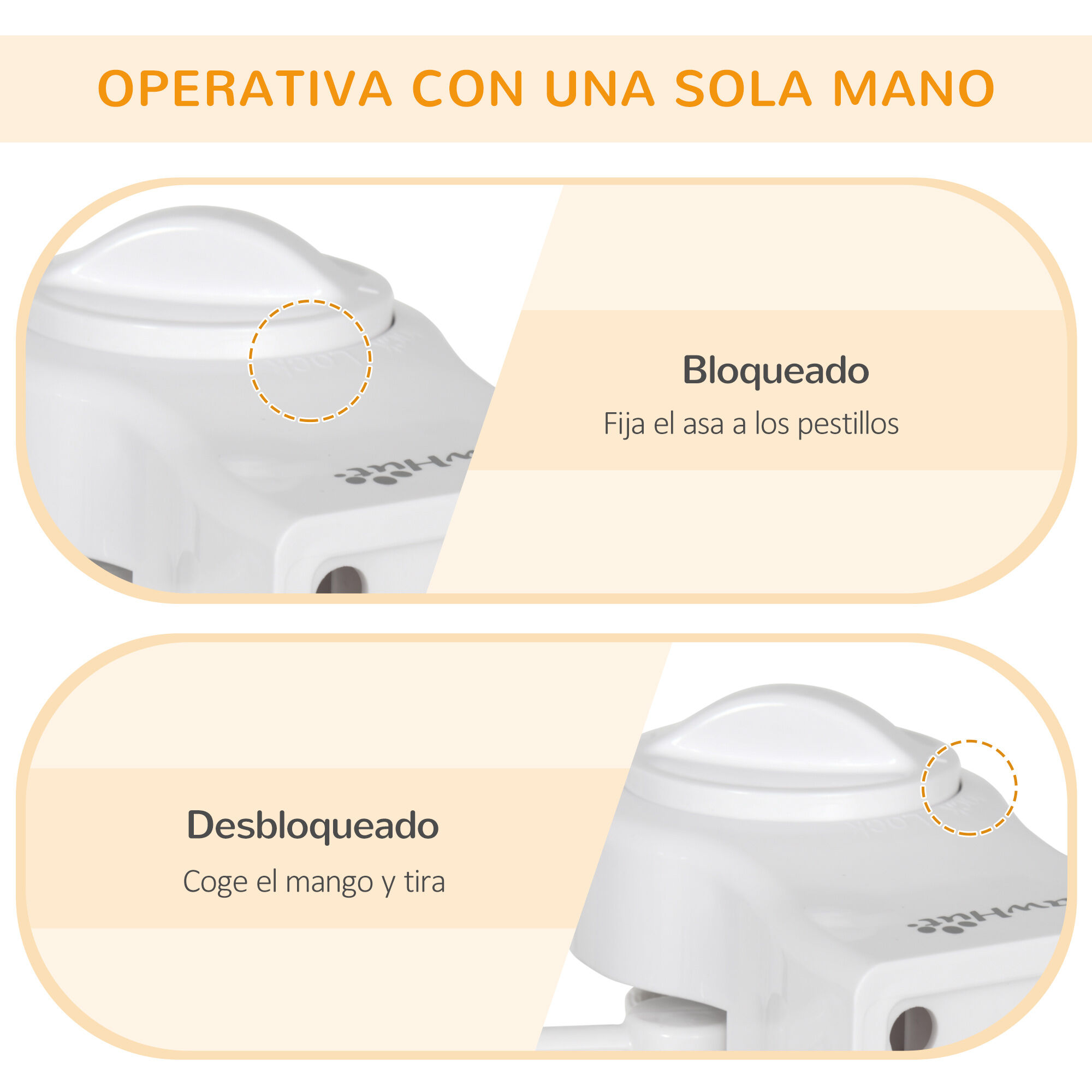 PawHut Puerta de Seguridad para Perros y Gatos Extensible 0-150 cm Puerta Retr&aacute;ctil para Mascotas Barrera para Escaleras y Pasillos Aleaci&oacute;n de Aluminio 165x10,7x85 cm Blanco, , large Imagen numero 4
