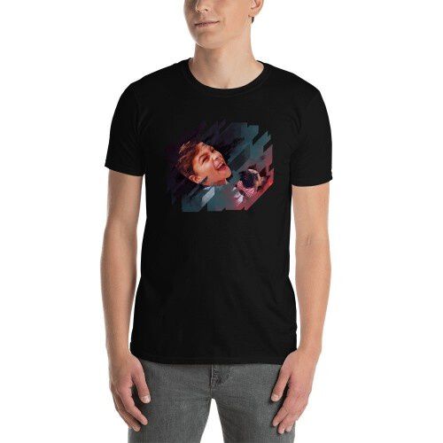 Mascochula camiseta hombre electronic personalizada con tu macsota negro thumbnail