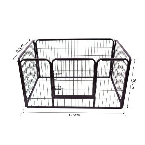 Parque PawHut con valla y puerta para mascotas color Negro thumbnail