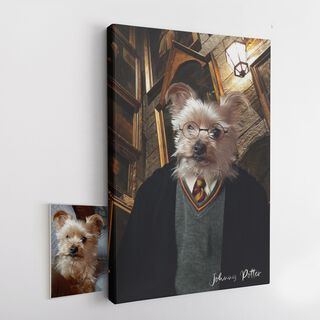 Pet Story Retrato Personalizado de Mascota Lienzo Harry Potter