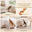 COSTWAY Escalera para Perros y Gatos de 3 Niveles con Pana Antideslizante | Rampa para Perros con Cama Acogedora y Juguete Colgante con Cascabel, Escalones para Mascotas, Acceso al Sof&aacute;, Cama, Ventana, , large indicador imagen numero 4