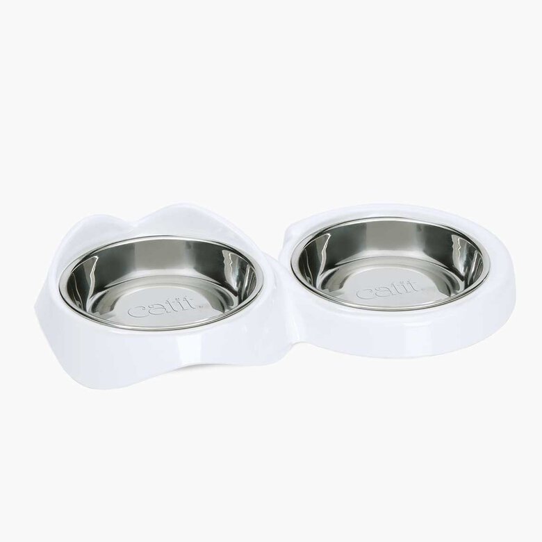 Catit Pixi Plato Poco Profundo Doble para gatos