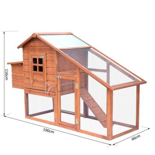 Gallinero PawHut  de madera para exterior color Madera, , large Imagen numero 3