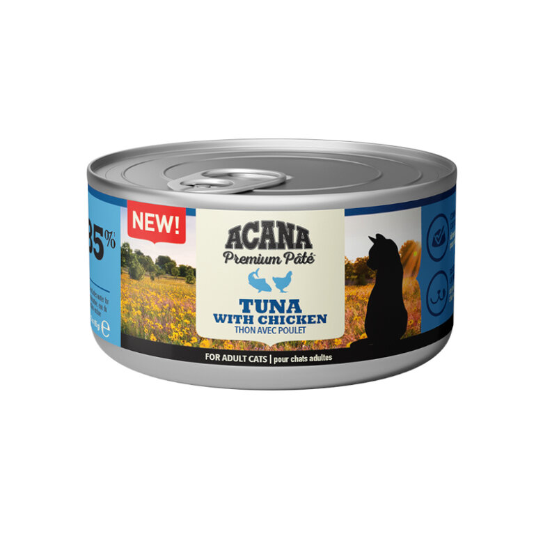 48 latas x 85 g Acana Premium Paté Atún y Pollo lata para gatos ¡Pack ahorro!