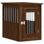 vidaXL Jaula para perros madera de ingeniería roble marrón 55x80x68 cm, , large indicador imagen numero 9