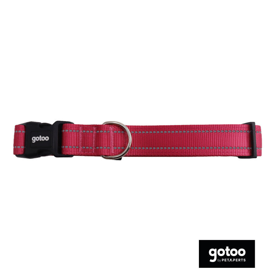 Gotoo Collar de nylon reflectante rosa para perros, , large Imagen numero 2