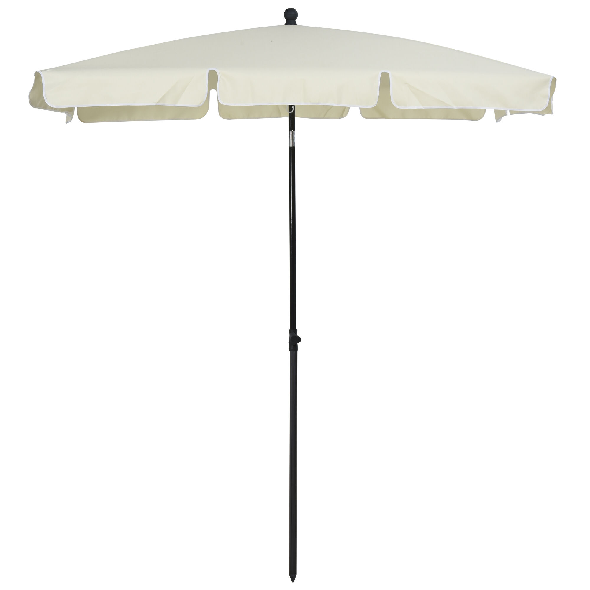 Outsunny Sombrilla de Jard&iacute;n de Aluminio 198x130x245 cm Parasol de Jard&iacute;n Rectangular con Funci&oacute;n de Inclinaci&oacute;n para Terraza Patio Exterior Beige, , large Imagen numero 1