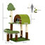 PawHut &Aacute;rbol Rascador para Gatos Mediano 107 cm Torre para Gatos Centro de Actividades para Gatitos con Nido Poste de Sisal C&eacute;sped Falso y Bola Colgante 49x40x107 cm Verde, , large indicador imagen numero 3