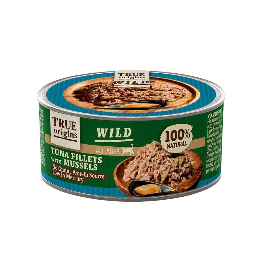 70 g True Origins Wild Fibras de At&uacute;n con Mejillones para gatos, , large Imagen numero 1