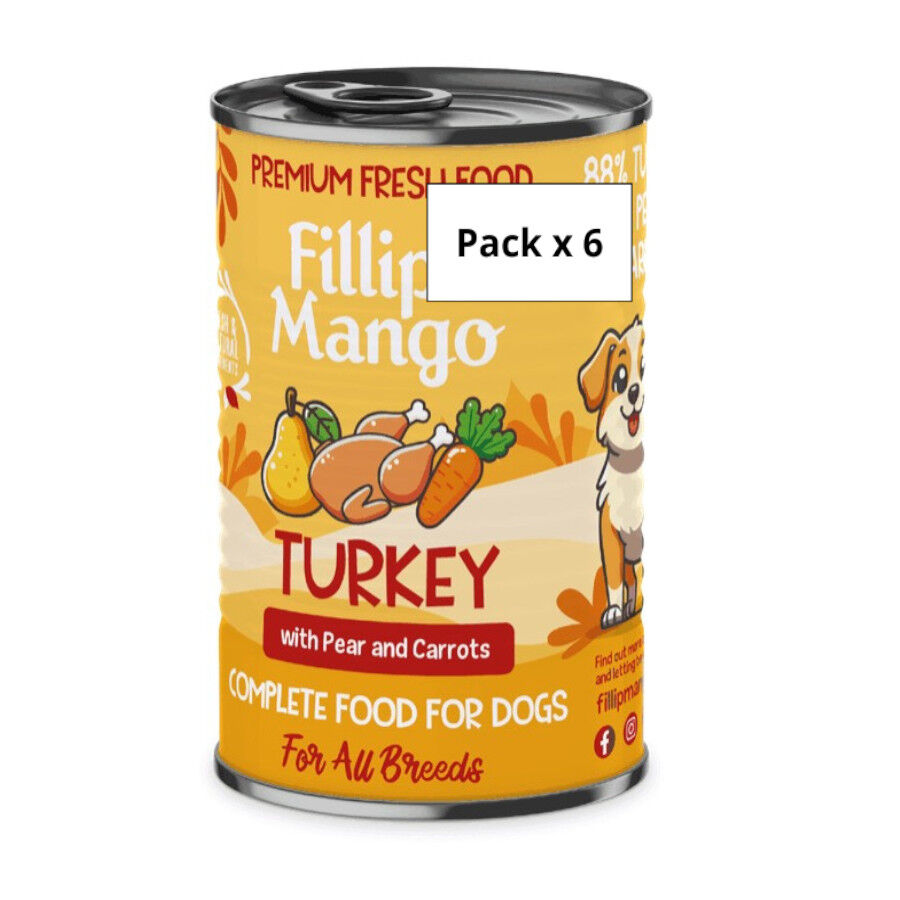 Pienso FIllip Mango para perros de pavo, pera y zanahoria 400gr, , large Imagen numero 2