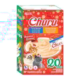 Churu Caja Navidad Pollo y Atún Snack Líquido para gatos