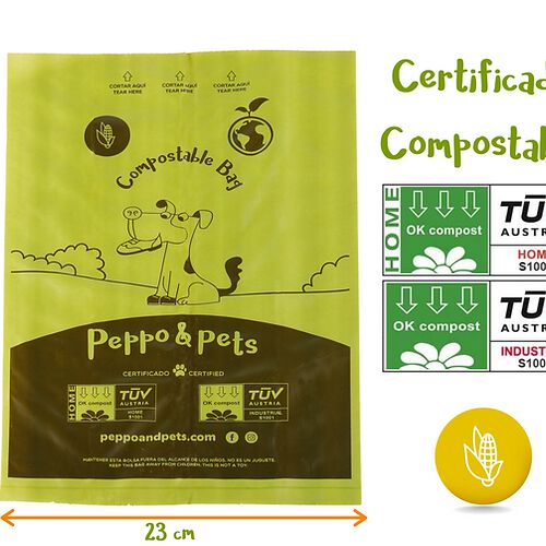 Peppo And Pets Bolsas Compostables Para Recoger Cacas De Perro thumbnail
