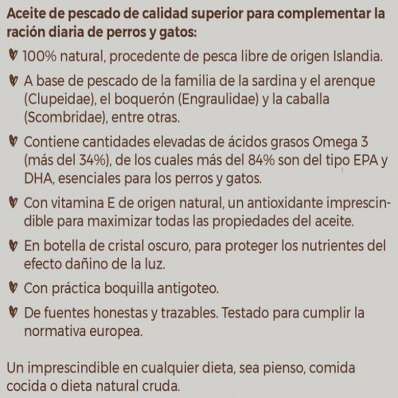 Puromenu aceita de pescado 100% natural de sardina, arenque y caballa para mascotas, , large image number null