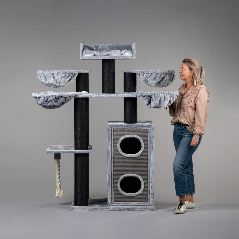 RHRQuality rascador paradise blackline gris oscuro para gatos thumbnail