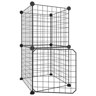 VidaXL Jaula vertical dos pisos para mascotas 
