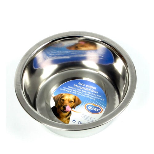 Duvo Comedero Plano de Acero para Mascotas