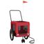 vidaXL Remolque de bicicleta mascotas hierro tela Oxford rojo negro, , large indicador imagen numero 4