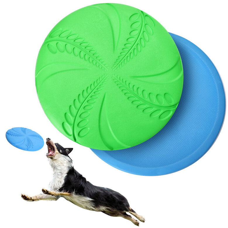 Nobleza Frisbee Perros, 2 unidad Perros interactivos Frisbee, Juguete de Disco Volador para Perro, , large image number null