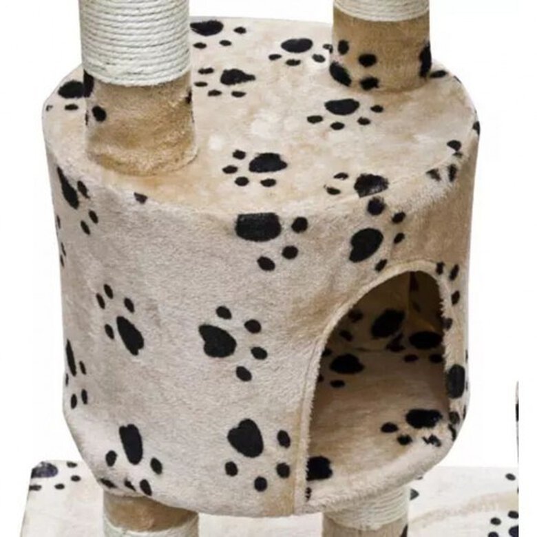 Rascador XL para gatos color Beige huellas, , large image number null