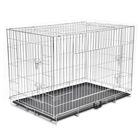 vidaXL Jaula de acero galvanizado negro para perros, , large image number null