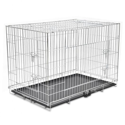 Jaula de acero galvanizado para perros color Negro, , large image number null