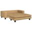 vidaXL Cama para perros con extensión terciopelo marrón 100x50x30 cm, , large indicador imagen numero 1