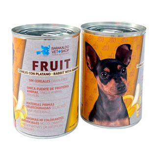 Barakaldo Vet Shop Comida Húmeda Fruit Grain Free Conejo con Plátano para Perros 