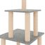 vidaXL Rascador para gatos con postes de sisal gris claro 111 cm, , large indicador imagen numero 4