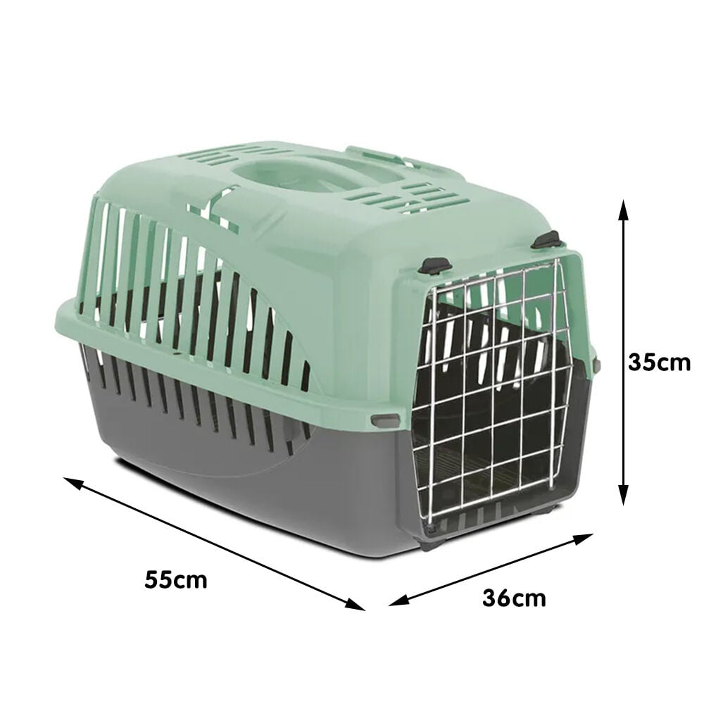 Transportin Gato Perro Pequeño,Transporte de Plástico para Perros disponible en 3 medidas, color se entrega al azar thumbnail