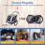 COSTWAY Remolque Bici Perro 2 en 1, Soporta hasta 80 kg, Tejido Oxford 600D, Carro para Perros con Acoplador Universal para Bicicleta, Estructura Plegable con Rueda Delantera Giratoria, Reflectores, , large indicador imagen numero 5