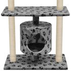 Rascador con poste de sisal color Gris Huellas, , large image number null