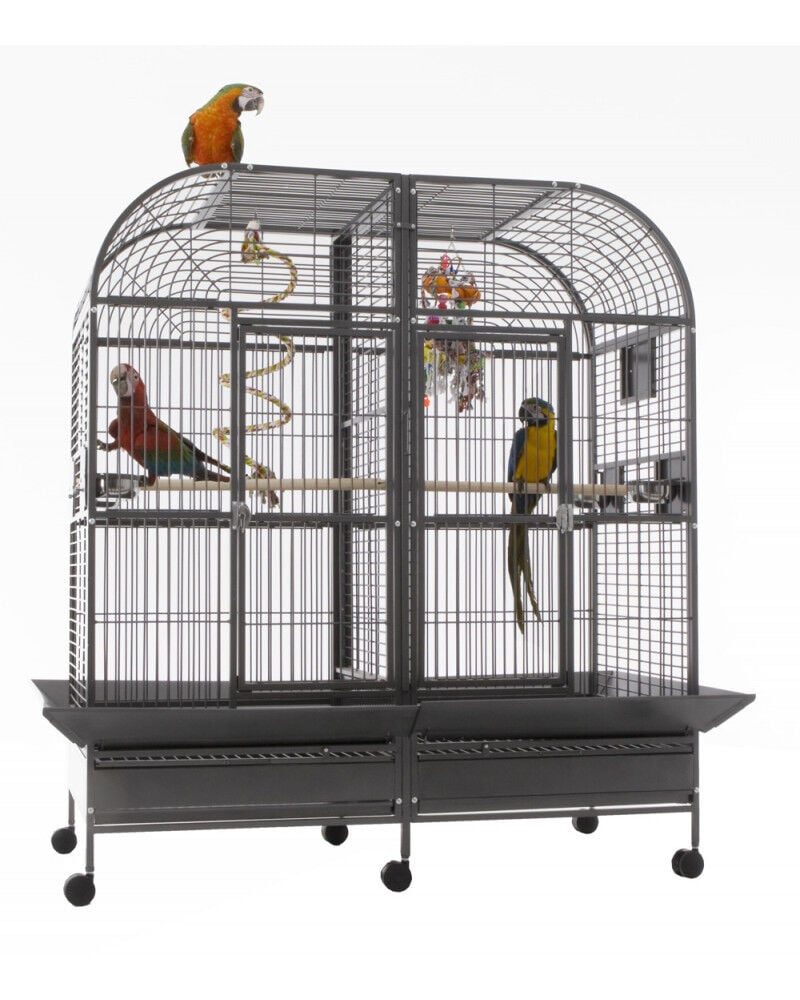 Sun Cages Jaula Twin Ara Gris Antracita para Loros