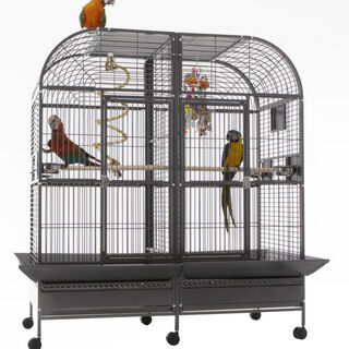 Sun Cages Jaula Twin Ara Gris Antracita para Loros