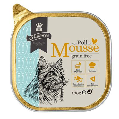 Criadores Grain Free Mousse de Pollo tarrina para gatos
