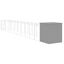 vidaXL Caseta perro corral acero galvanizado gris claro 165x1271x181cm, , large indicador imagen numero 4