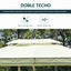 Outsunny Pérgola Cenador blanco para jardín, , large indicador imagen numero 4