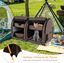 COSTWAY Transport&iacute;n de Doble Compartimento Perro Gato, Bolsa de Transporte Port&aacute;til 3 en 1 con 2 Hamacas Desmontables, Jaula Suave para Mascotas con Bolsa de Transporte 100 x 58 x 61cm (Marr&oacute;n), , large indicador imagen numero 2