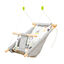 Outsunny Columpio para Bebé Columpio de Madera Infantil con Altura Ajustable Cojín Acolchado y Cinturón de Seguridad para Interior Exterior Carga Máx. 80 kg 70x45x160 cm Gris, , large indicador imagen numero 1