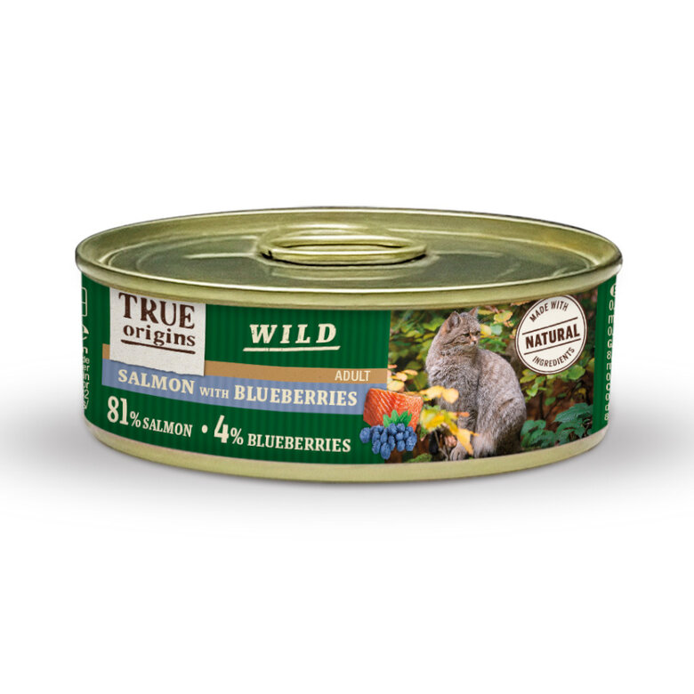 True Origins Wild Adult Salmón y Arándanos lata para gatos Tiendanimal